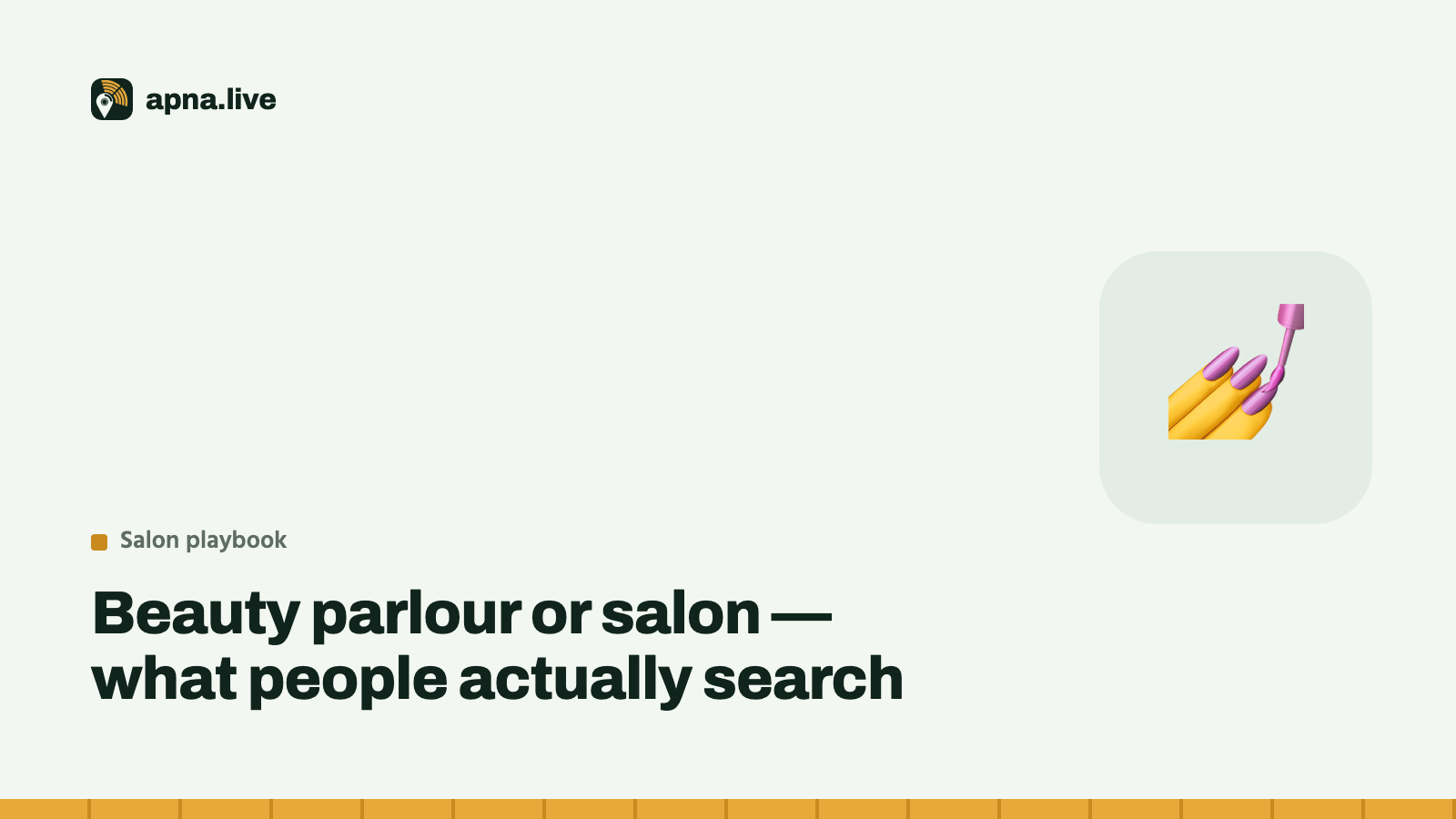 Beauty parlour or salon — what people actually search