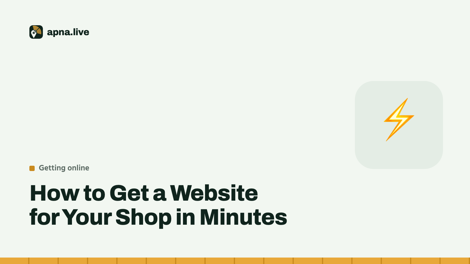 How to Get a Website for Your Shop in Minutes — Without Hiring a Developer