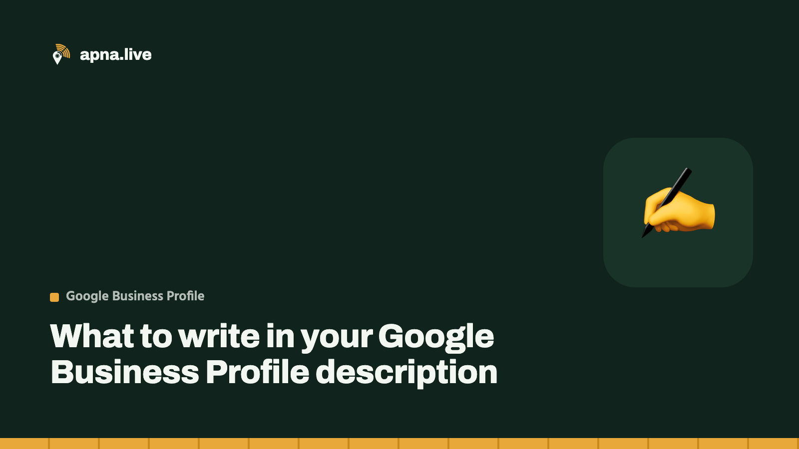 What to write in your Google Business Profile description