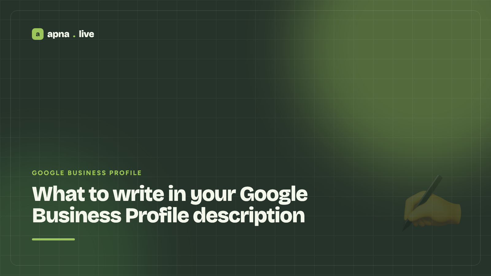 What to write in your Google Business Profile description