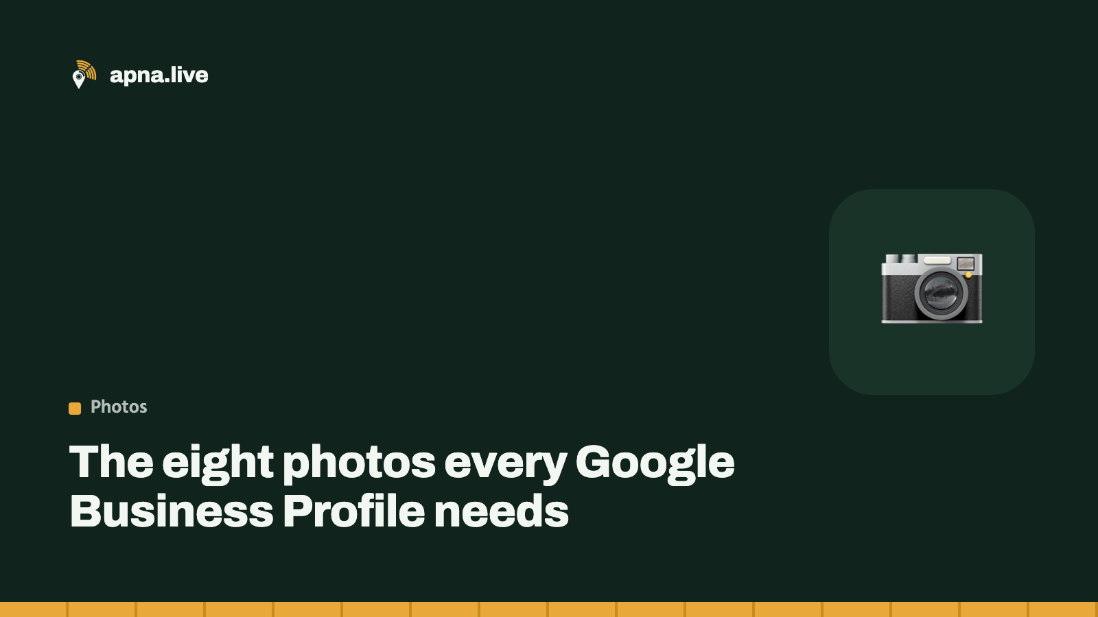 The eight photos every Google Business Profile needs