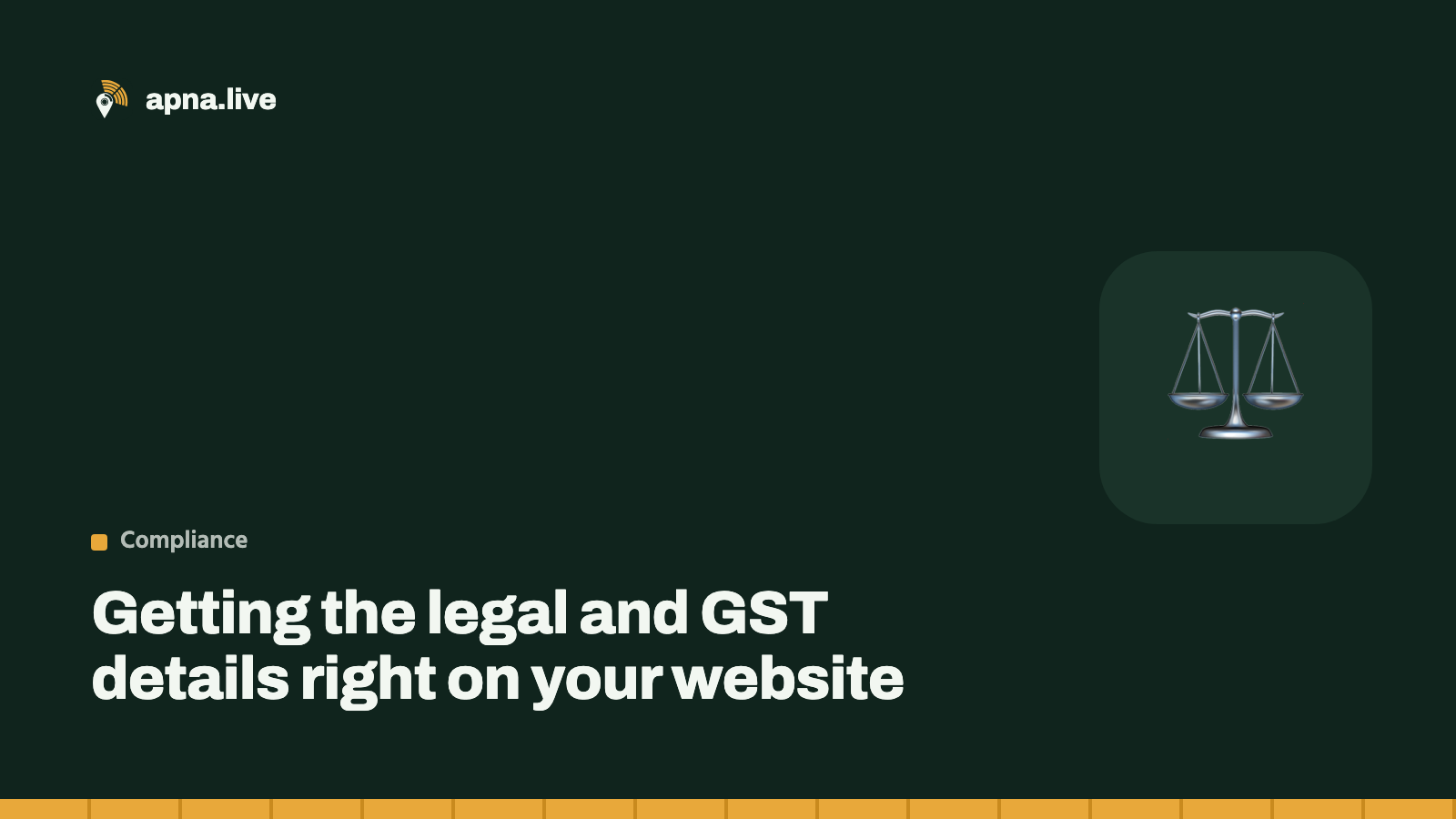 Getting the legal and GST details right on your website
