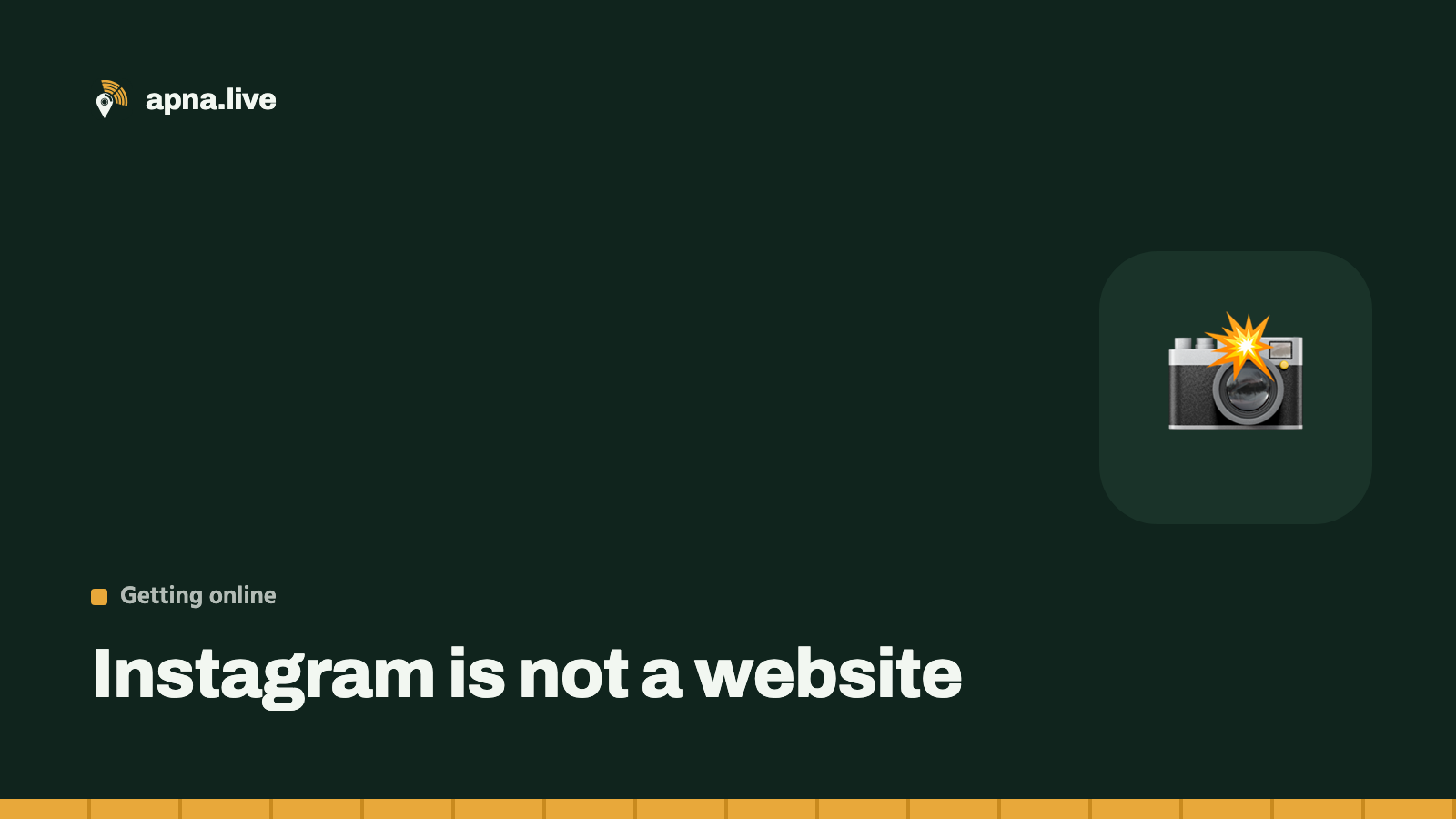 Instagram is not a website