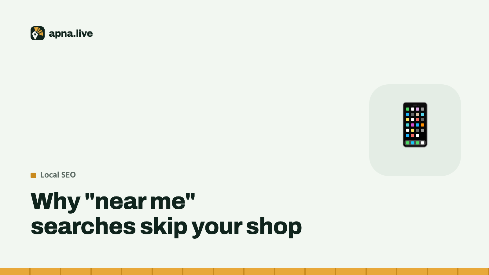 Why "near me" searches skip your shop
