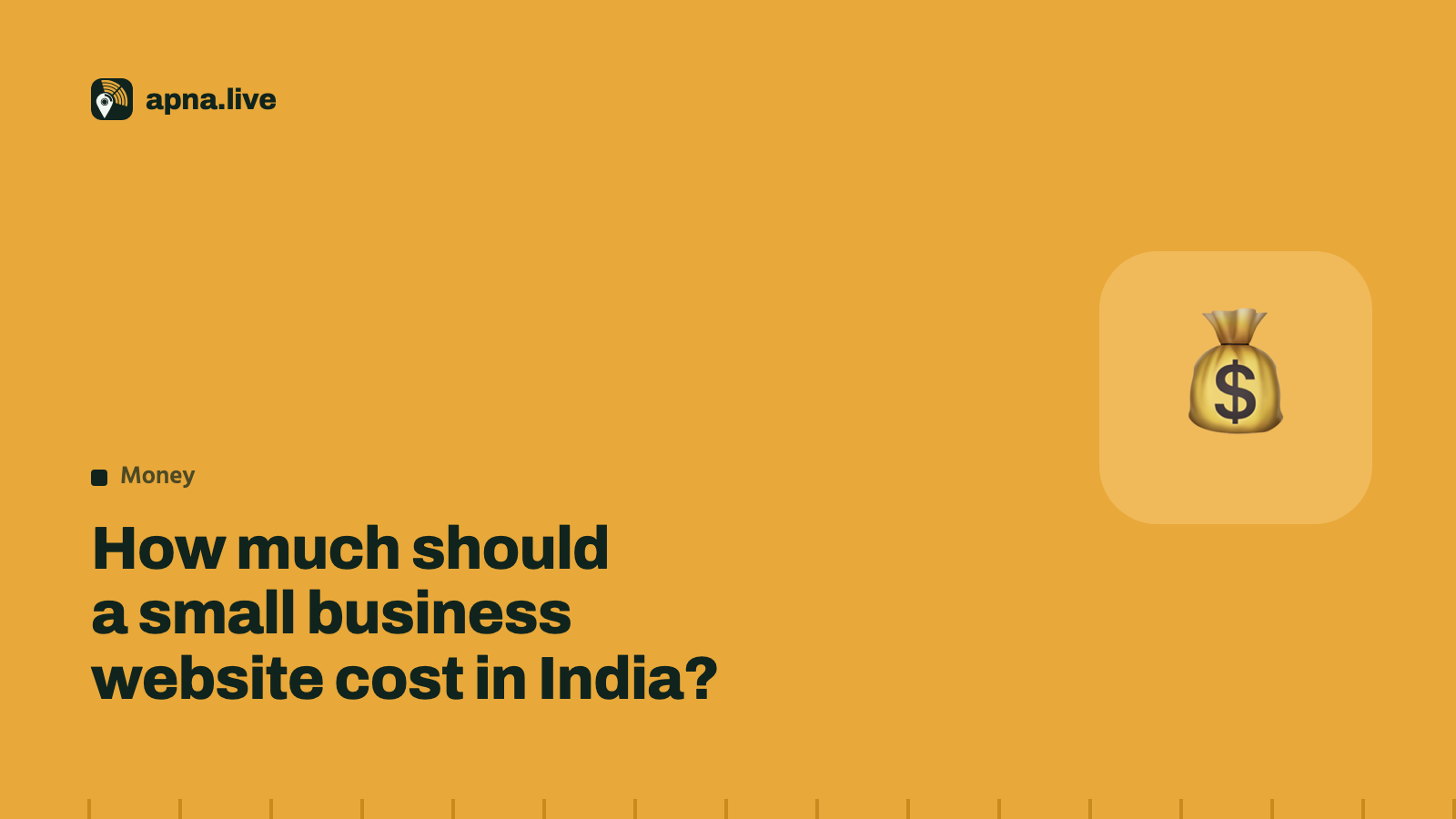 How much should a small business website cost in India?
