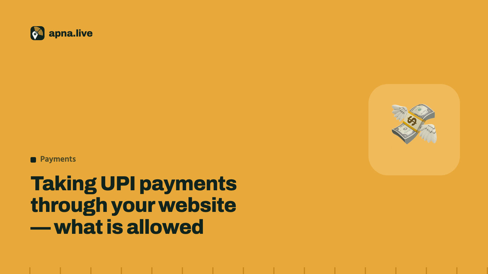 Taking UPI payments through your website — what is allowed