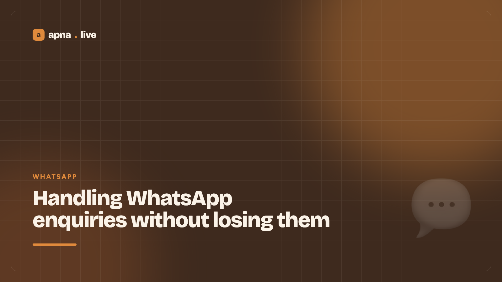 Handling WhatsApp enquiries without losing them