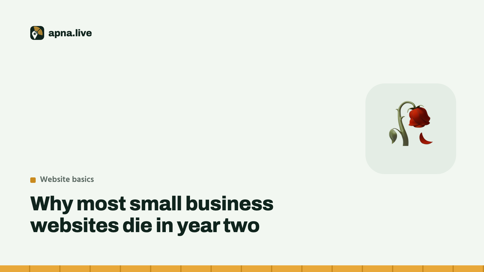 Why most small business websites die in year two